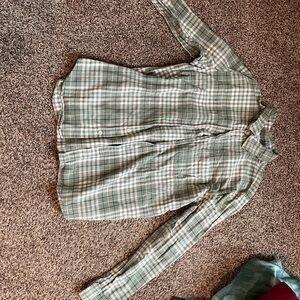 GAP Sage Plaid Shirt